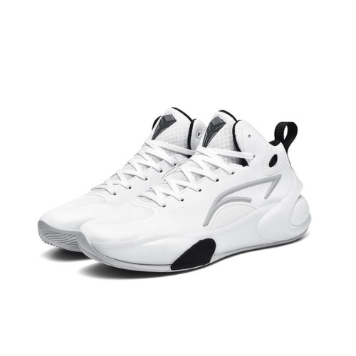white leather basketball shoes