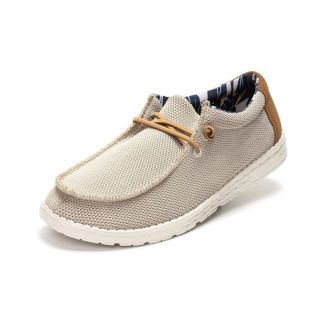 HEVA DDP – Breathable Woven Men's Shoes with Casual Lace Detail Light Brown